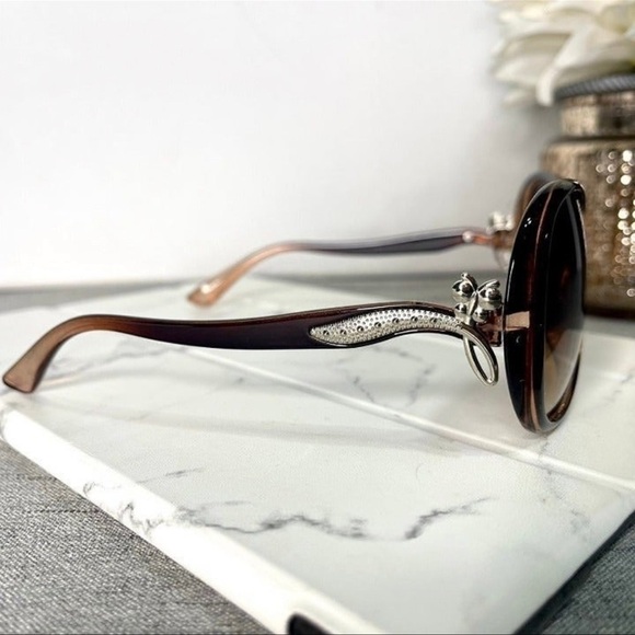 Brown Oversized Sunglasses Gradient Lenses Polarized New w Case main image 6